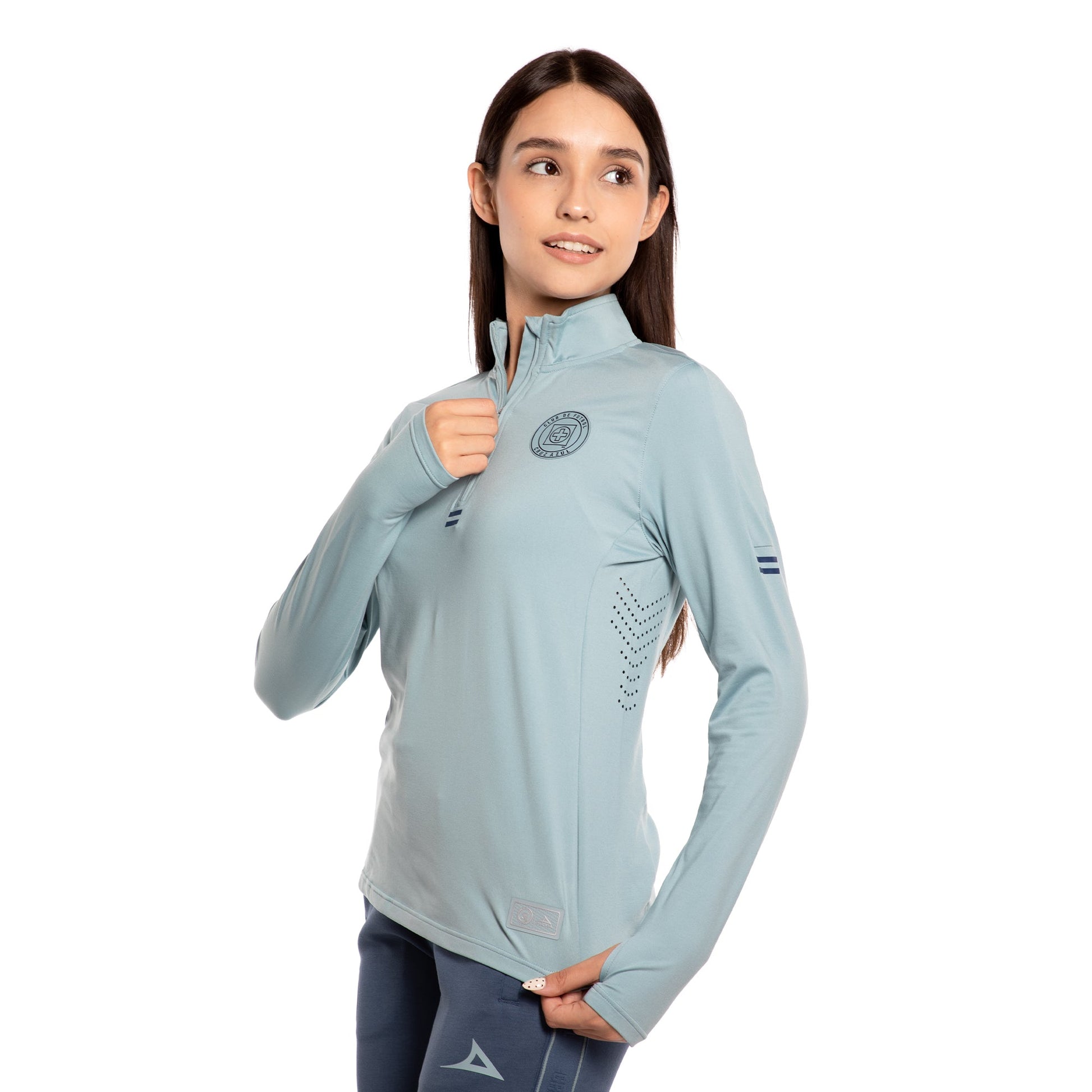 SUDADERA 1/2 CIERRE DAMA VDE