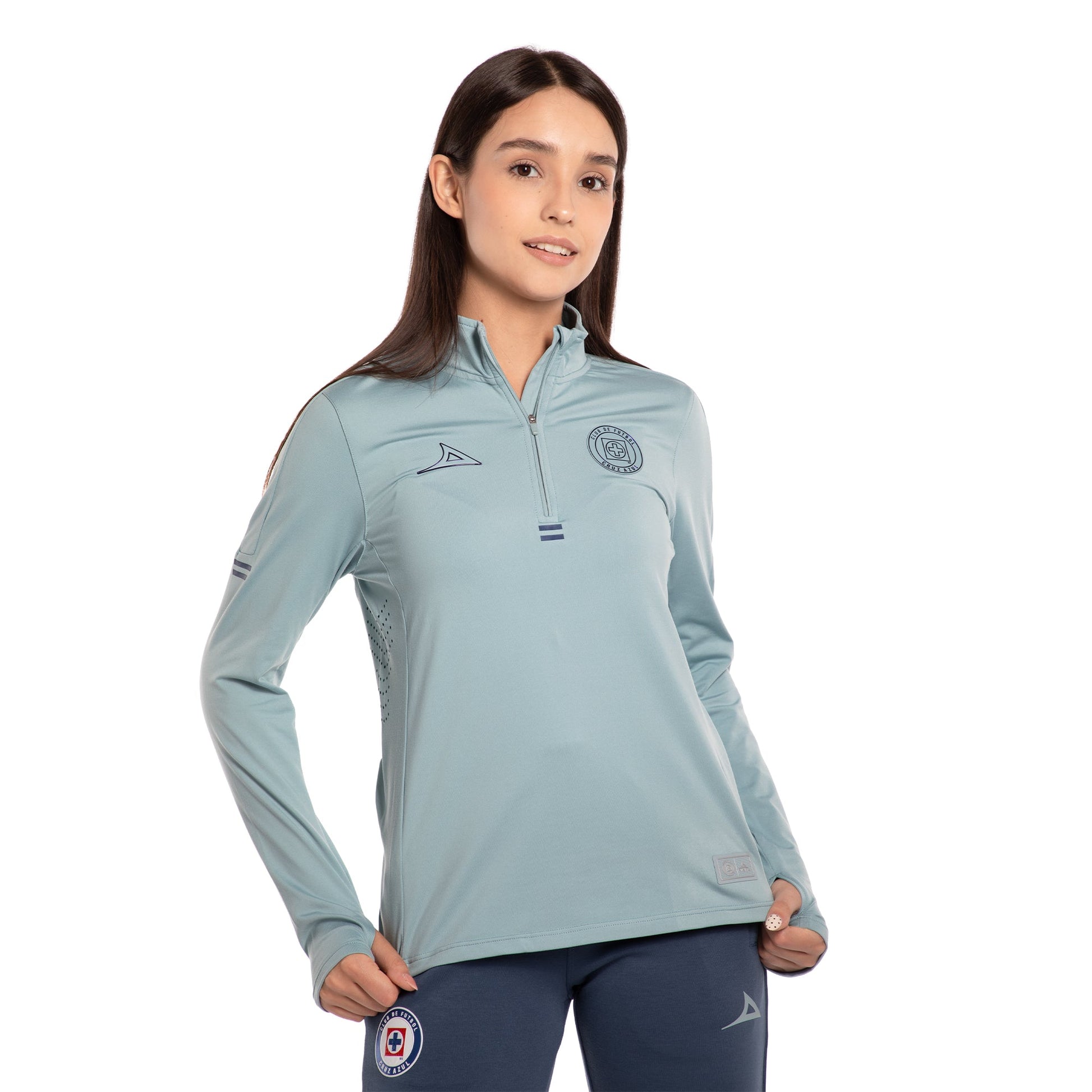 SUDADERA 1/2 CIERRE DAMA VDE