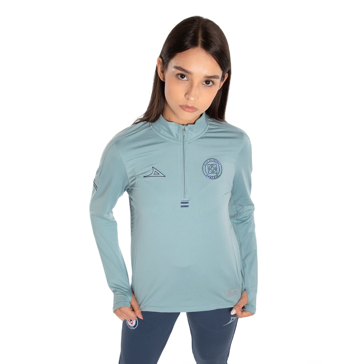 SUDADERA 1/2 CIERRE DAMA VDE