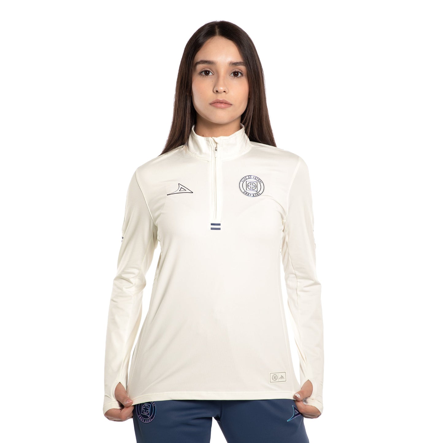 SUDADERA 1/2 CIERRE DAMA BGE