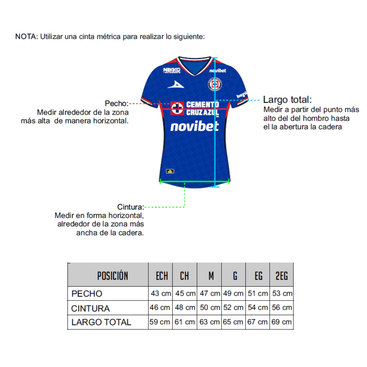 Jersey Cruz Azul Local 25/26 Mujer
